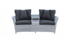 AKS Charlotte Loungesofa Polyrattan/Kunstoffgeflecht pear blue