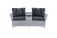 AKS Charlotte Loungesofa Polyrattan/Kunstoffgeflecht pear blue