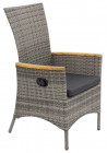 AKS Legano Diningsessel Move Positionsstuhl Polyrattan grau
