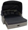 AKS Barbuda Sonneninsel Polyrattan/Kunstoffgeflecht grau