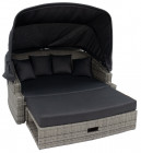 AKS Barbuda Sonneninsel Polyrattan/Kunstoffgeflecht grau