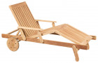 AKS Southhampton Sonnenliege Teakholz natur 193x64-72x50 cm