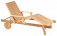 AKS Southhampton Sonnenliege Teakholz natur 193x64-72x50 cm