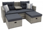AKS Summerville Loungegruppe Polyrattan/Kunstoffgeflecht anthrazit