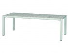 AKS Arona Diningtisch Aluminium Keramik matt weiß-grau 220x100x74 cm