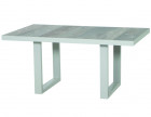 AKS Benedetto Loungetisch Polyrattan Aluminium weiß-grau 140x85x65 cm