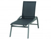 AKS Andros Sonnenliege Aluminium grau Textilen schwarz-grau 200x64,5x117 cm