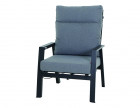 AKS Anchorage Loungesessel Aluminium anthrazit, Kissen salt&pepper