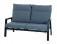 AKS Anchorage Loungesofa Aluminium anthrazit, Kissen salt&pepper