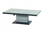 AKS Benedetto Lifttisch Polyrattan Aluminium anthrazit 140x85 cm