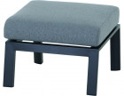 AKS Anchorage Loungehocker Aluminium anthrazit, Kissen salt&pepper 59x60x43