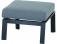AKS Anchorage Loungehocker Aluminium anthrazit, Kissen salt&pepper 59x60x43