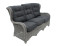 AKS Broadway Loungesofa Polyrattan Aluminium grey shell 184x80x108 cm