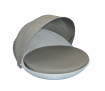 AKS Malante Sonneninsel Polyrattan Aluminium grey shell 203x199x102 cm