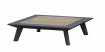 AKS Living Hocker Aluminium Teakholz charcoal 82x82x35 cm