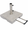 AKS Schirmständer Granit 60 kg eckig, grau 50x50x9,5 cm