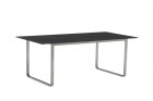 AKS Carlow Diningtisch Edelstahl Glasplatte silber grau 200x100x75 cm