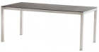 AKS Carlow Diningtisch Edelstahl Glasplatte silber grau 180x90x75 cm