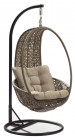 AKS Kemi Hängesessel Polyrattan/Kunstoffgeflecht grau