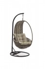 AKS Kemi Hängesessel Polyrattan/Kunstoffgeflecht grau