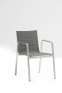 AKS Carlow Diningsessel Edelstahl Textilen grau 54x67x83,5 cm