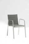AKS Carlow Diningsessel Edelstahl Textilen grau 54x67x83,5 cm