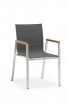 AKS Carlow Stapelsessel Edelstahl Textilen grau 54x58x86 cm