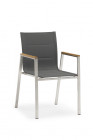 AKS Carlow Stapelsessel Edelstahl Textilen grau 54x58x86 cm