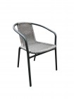 AKS Ravenna Bistrostuhl Polyrattan/Kunstoffgeflecht greywood