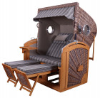 AKS Schleswig Strandkorb Polyrattan/Kunstoffgeflecht, 134x88x173 cm