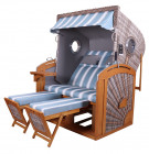 AKS Schleswig Strandkorb Polyrattan/Kunstoffgeflecht, 134x88x173 cm
