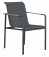 AKS Dundee Diningsessel Edelstahl Teakholz charcoal 57x65x84 cm