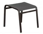 AKS Dundee Hocker Edelstahl Teakholz charcoal 62x53x39 cm