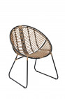 AKS Morena Diningstuhl Polyrattan Kunstoffgeflecht Aluminium natur schwarz