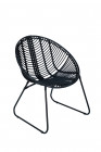 AKS Morena Diningstuhl Polyrattan Kunstoffgeflecht Aluminium schwarz