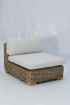 AKS Madurai Loungesessel Polyrattan kubu grey, Kissen hellgrau