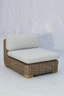 AKS Madurai Loungesessel Polyrattan kubu grey, Kissen hellgrau