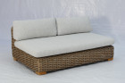 AKS Madurai Loungesofa Polyrattan Aluminium kubu grey, Kissen hellgrau