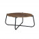 AKS Kaffeetisch Teakholz Aluminium schwarz 76x35 cm