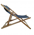 AKS Sonnenstuhl Liegestuhl Teakholz schwarz 105x65x80 cm