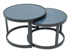 AKS Beistelltisch Aluminium Keramik Tischplatte grau 65+60x45,5+41 cm