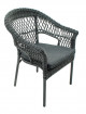 AKS Frontera Stapelsessel Polyrattan Kunstoffgeflecht Aluminium anthrazit