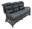 AKS Jackson Loungesofa Polyrattan Aluminium anthrazit 167x63x104 cm