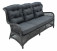 AKS Jackson Loungesofa Polyrattan Aluminium anthrazit 167x63x104 cm
