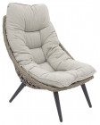 AKS Arco Relaxsessel Polyrattan Kunstoffgeflecht antique walnut