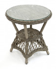 AKS Jackson Beistelltisch Polyrattan Kunstoffgeflecht antique walnut