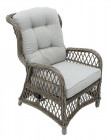 AKS Jackson Loungesessel Polyrattan Kunstoffgeflecht Alu antique walnut