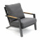 AKS Naples Loungesessel Aluminium Teakholz anthrazit 75x92x79 cm