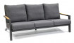 AKS Naples Loungesofa Aluminium Teakholz anthrazit 205x92x79 cm