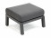 AKS Naples Loungesofa Ottomane Aluminium anthrazit 63x60x28 cm